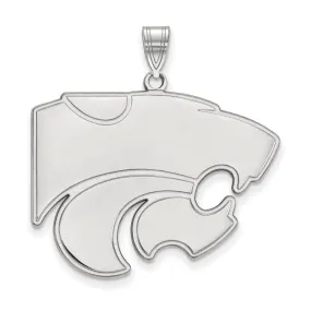 10k White Gold Kansas State XL Mascot Pendant