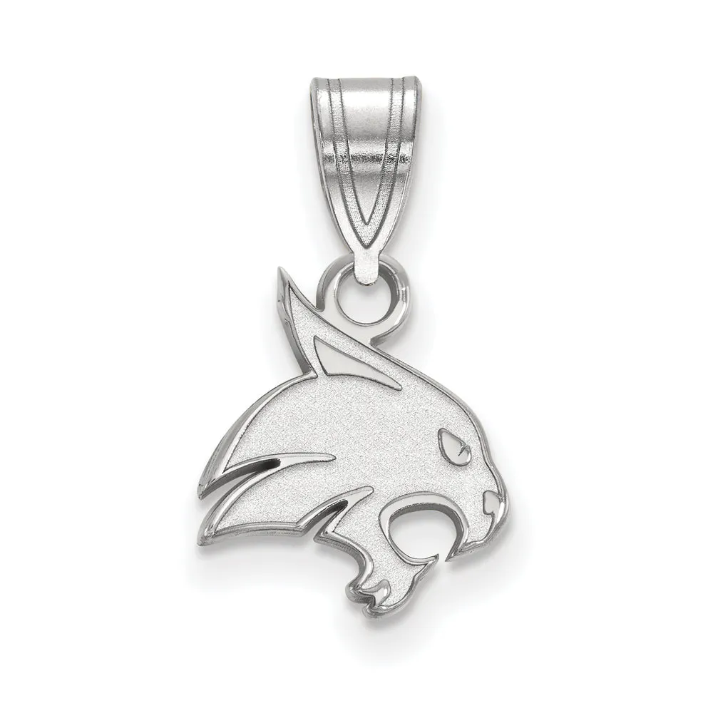 10k White Gold Texas State Small Pendant