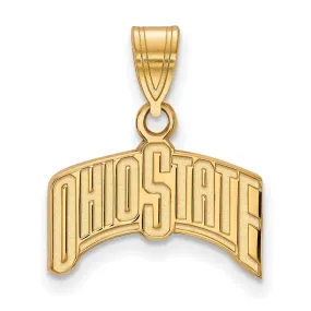 10k Yellow Gold Ohio State Medium 'OHIO STATE' Pendant