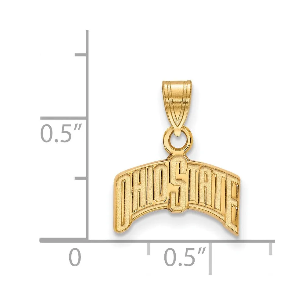 10k Yellow Gold Ohio State Small 'OHIO STATE' Pendant