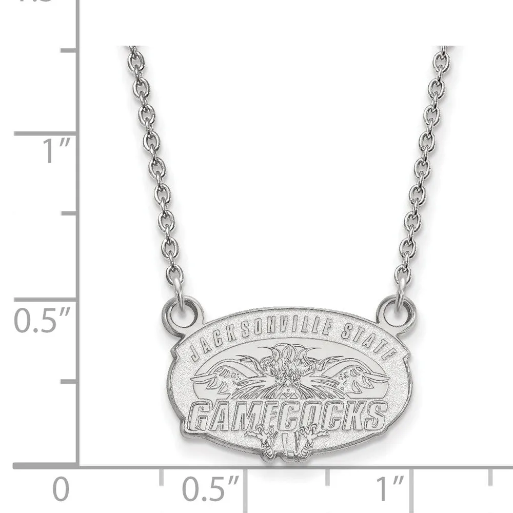 14k White Gold Jacksonville State Small Pendant Necklace