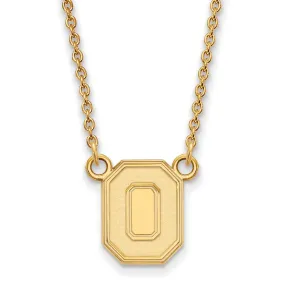 14k Yellow Gold Ohio State Small Pendant Necklace