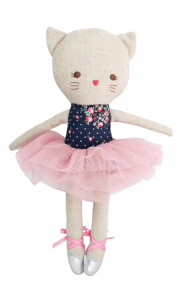 Alimrose Small Odette Midnight Floral Cat Children's Doll