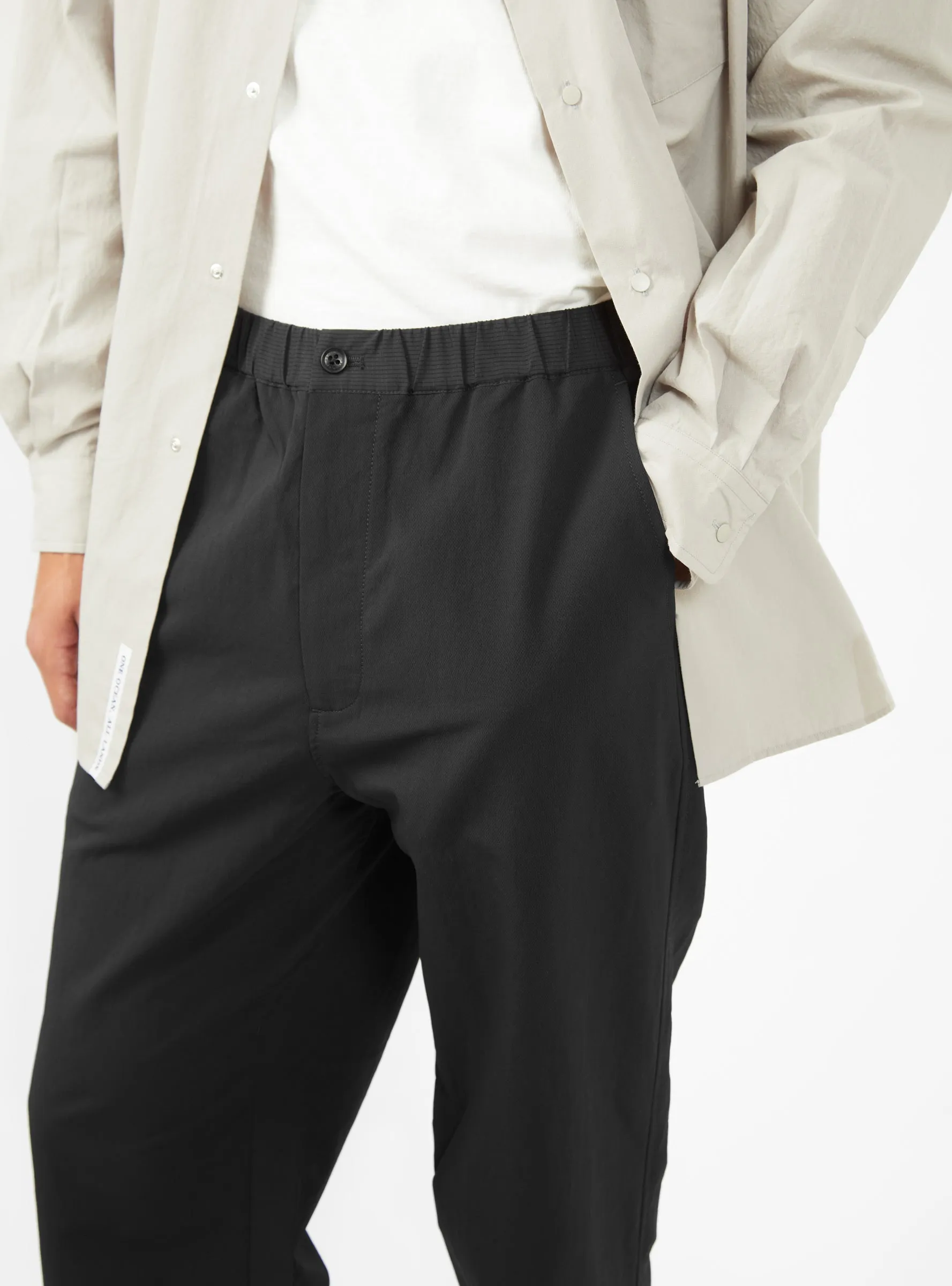 ALPHADRY Wide Easy Trousers Black