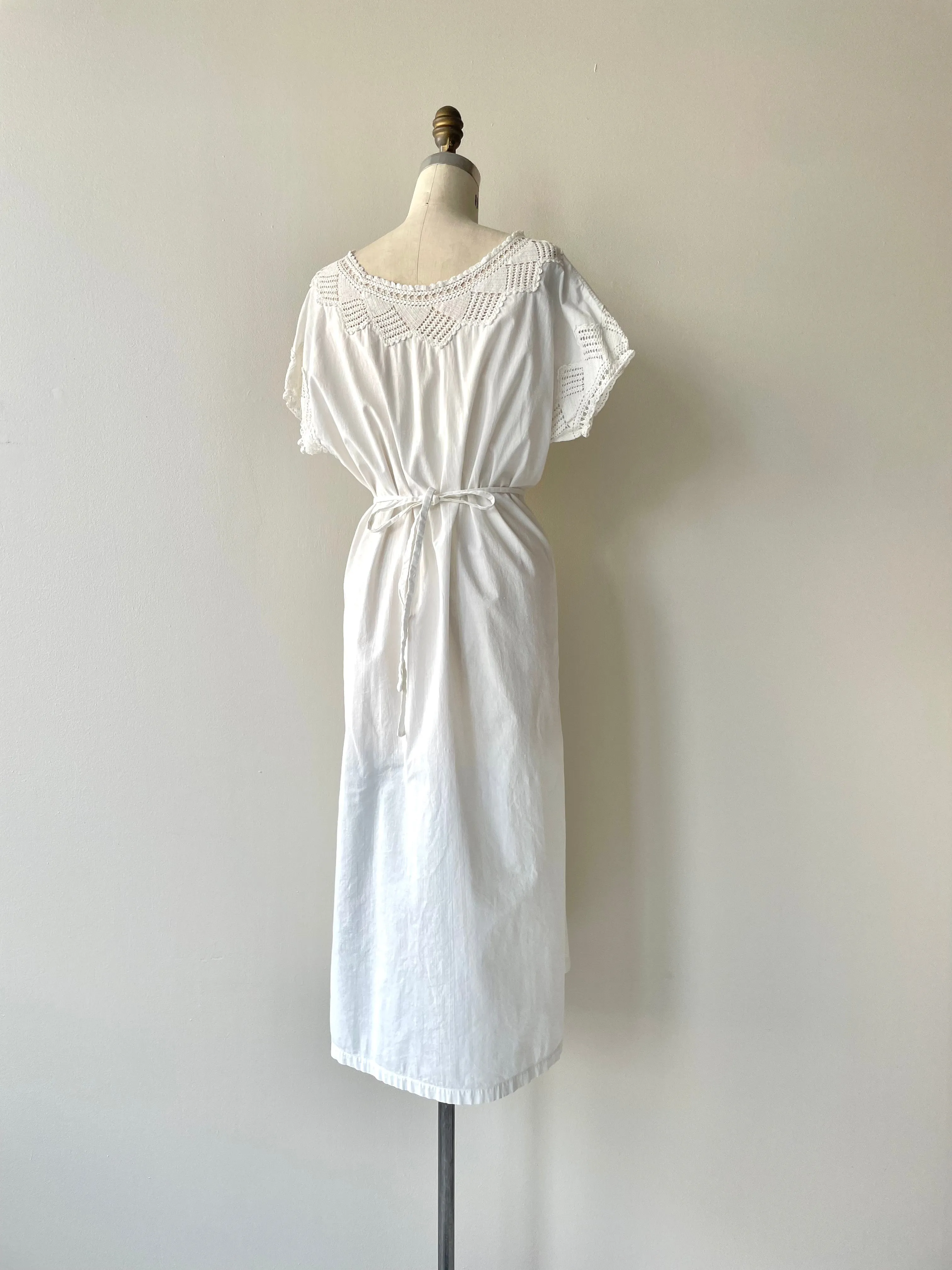 Antique Crochet Collar Nightdress | 1900s