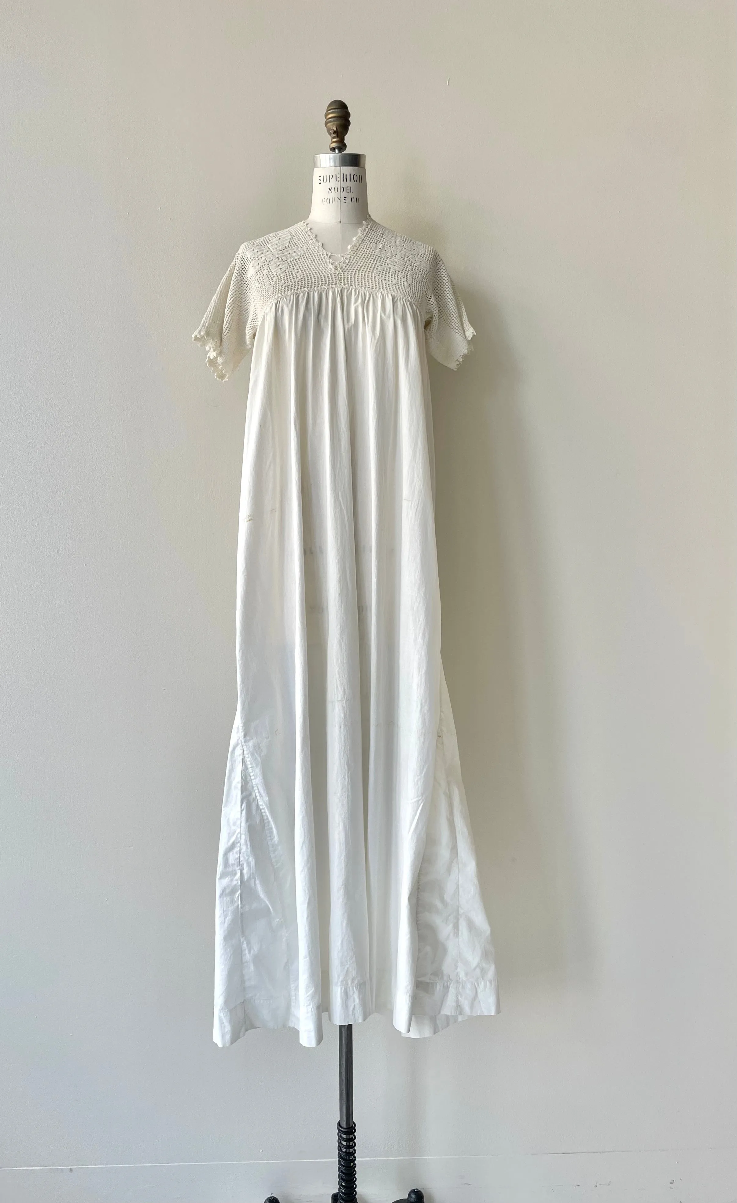 Antique Edwardian Crochet Nightgown