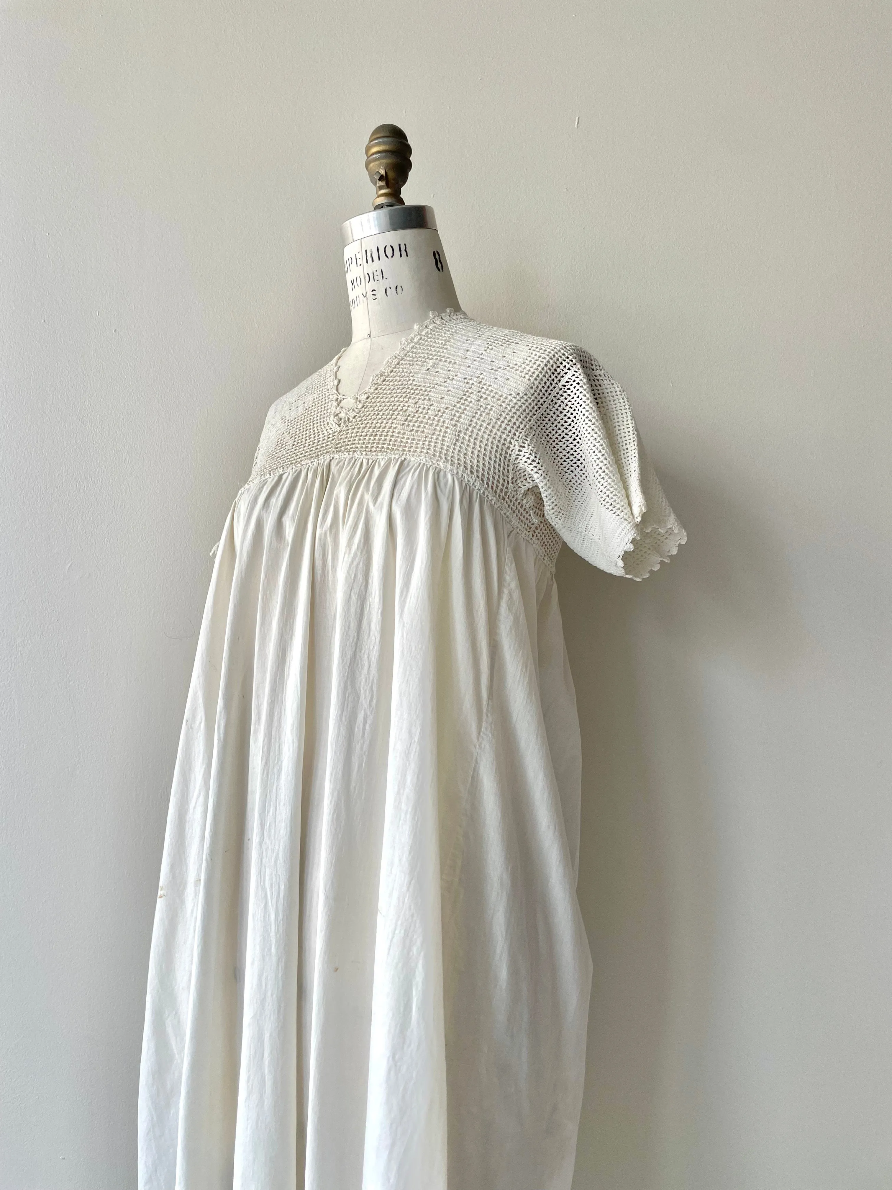 Antique Edwardian Crochet Nightgown