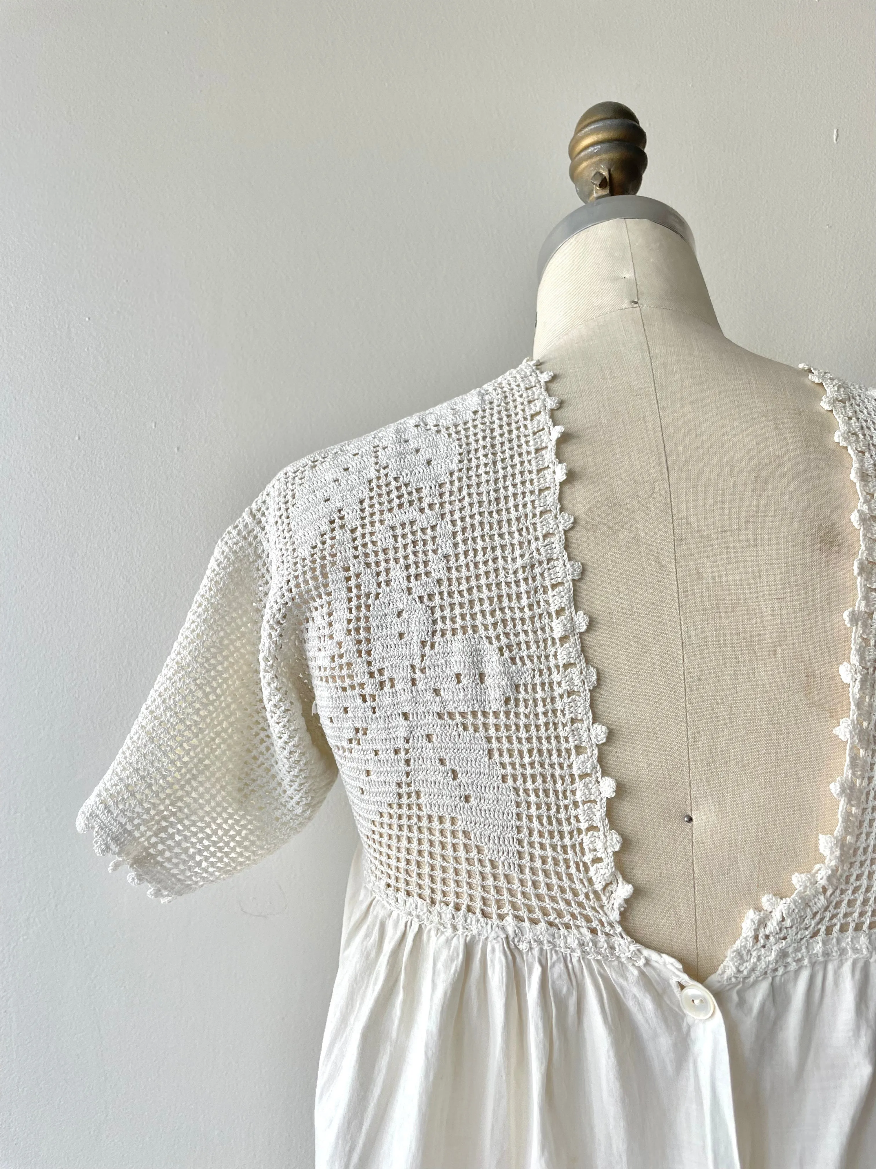 Antique Edwardian Crochet Nightgown