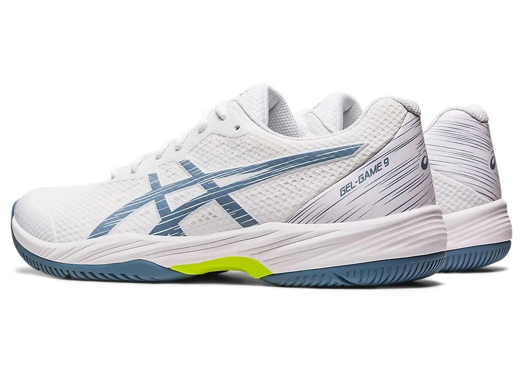 Asics Gel-Game 9 Tennis Shoe - White/Steel Blue