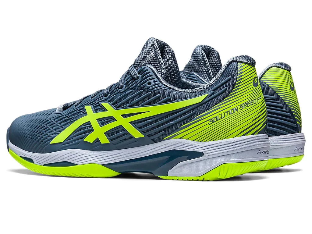 Asics Solution Speed FF 2 Tennis Shoe - Steel Blue/Hazard Green