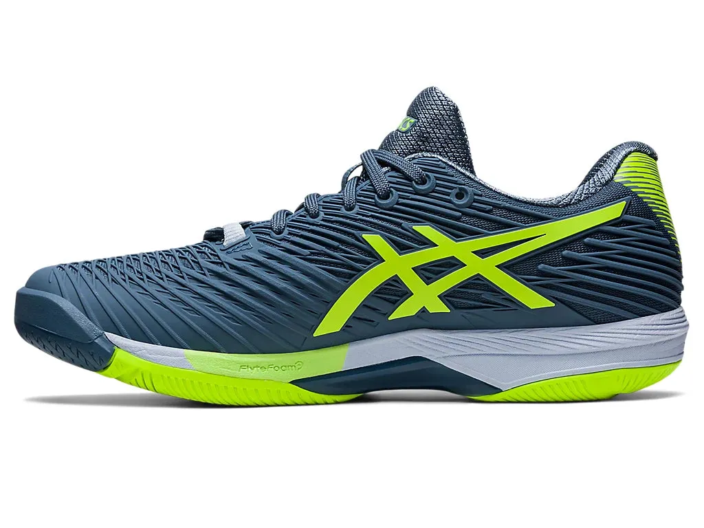 Asics Solution Speed FF 2 Tennis Shoe - Steel Blue/Hazard Green