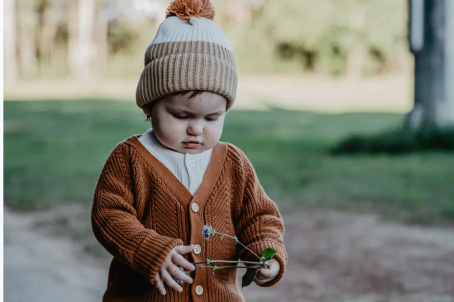 Aspen Beanie: cream or dusty