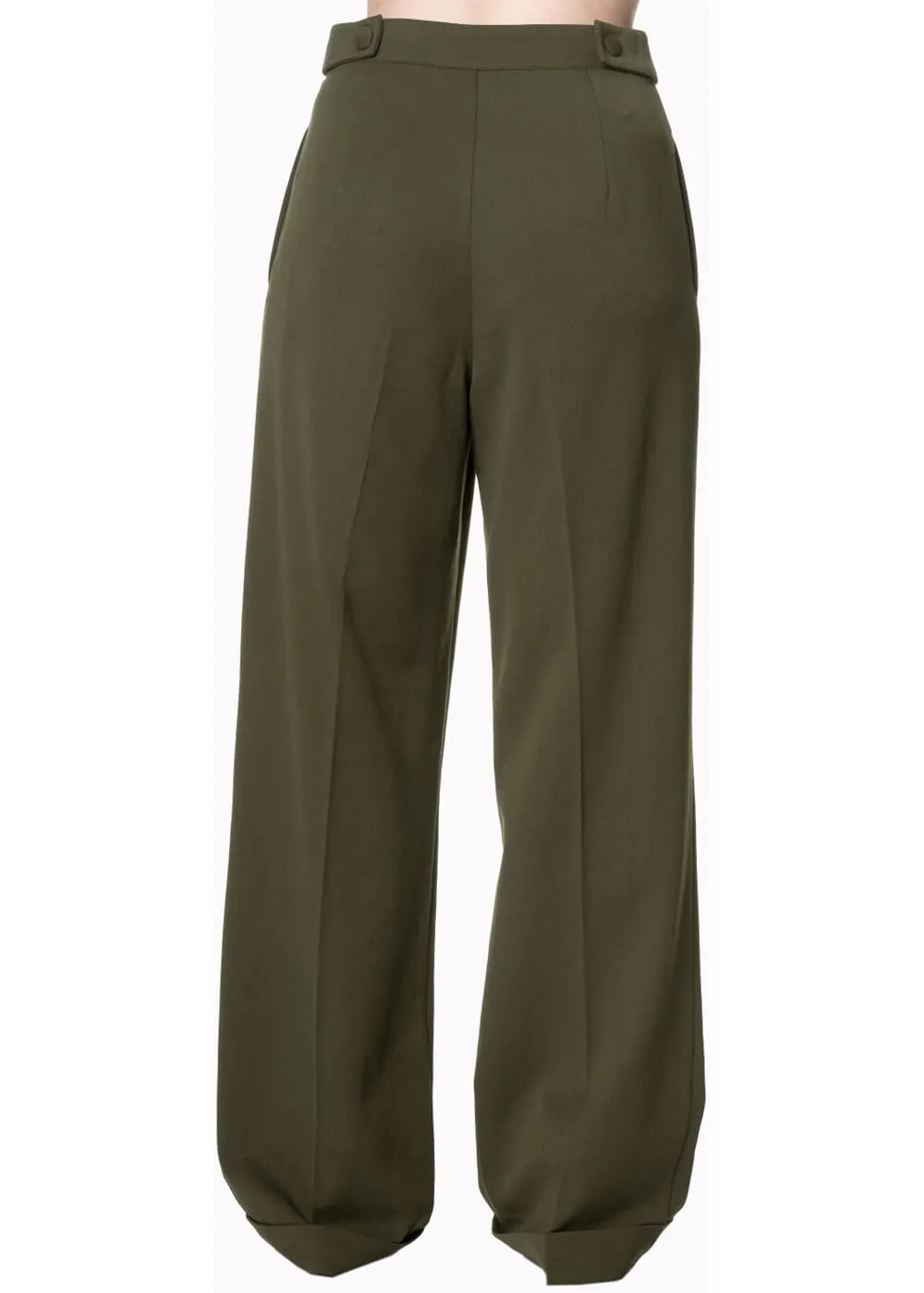 Banned Party On 40's Pantalon Trousers Dark Green