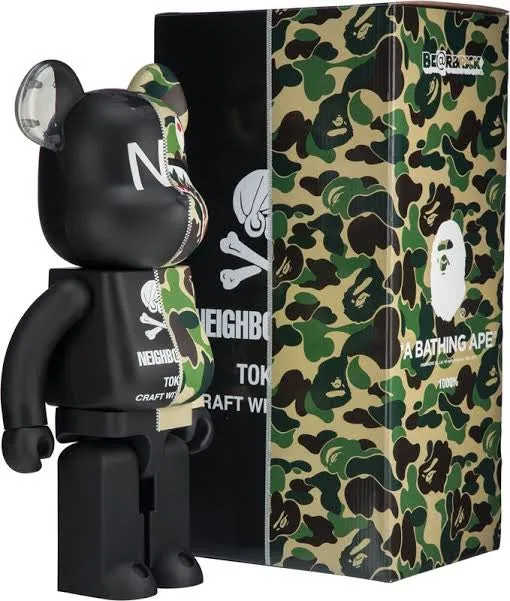 Bearbrick x A Bathing Ape x Neighborhood 1000% Multi