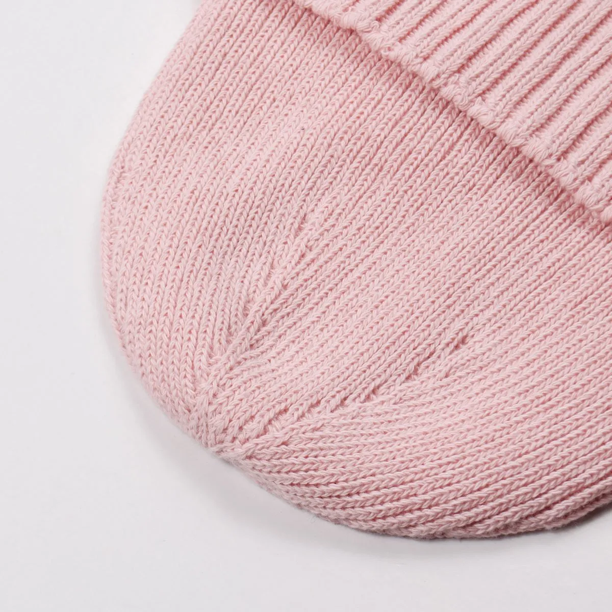 cableami - Recycled Cotton Rib Stitch Beanie - Pink