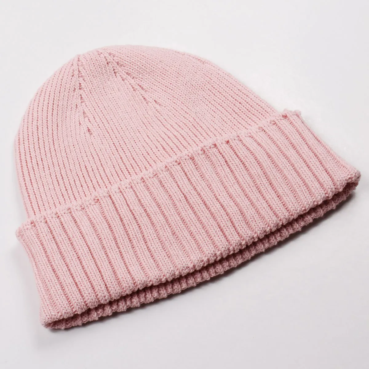 cableami - Recycled Cotton Rib Stitch Beanie - Pink