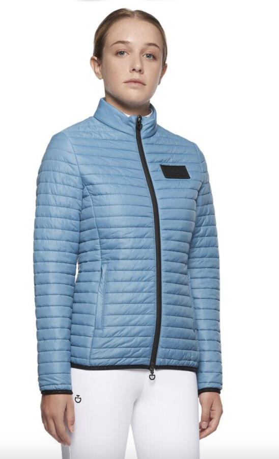 Cavalleria Toscana Nylon zip quilted Girls jacket 7C00 Light Blue