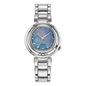 Citizen L Arcly Diamond Ladies Eco Drive Stainless Steel Blue Dial Watch