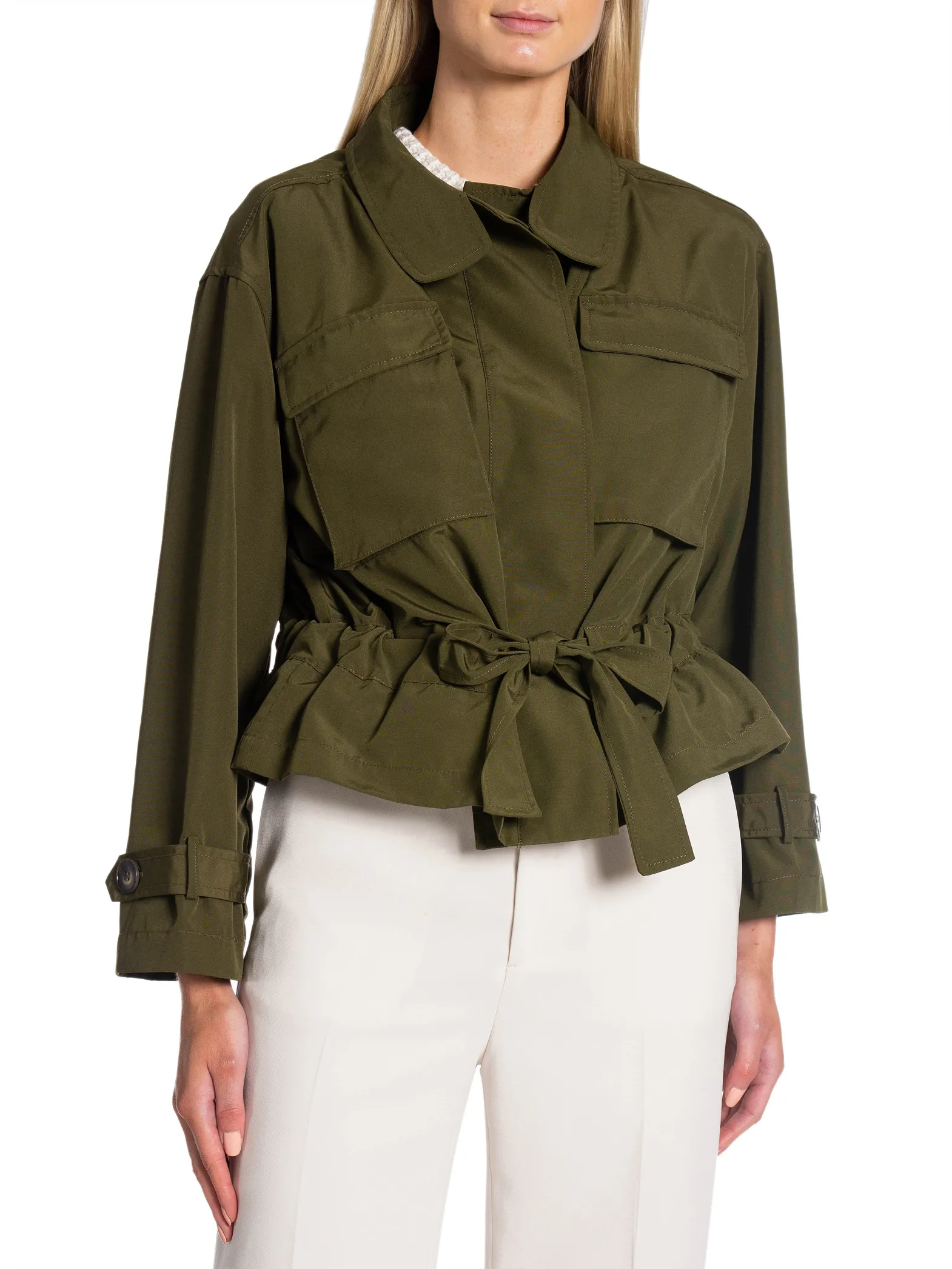 CO'COUTURE JACKET ELBA CROP ARMY