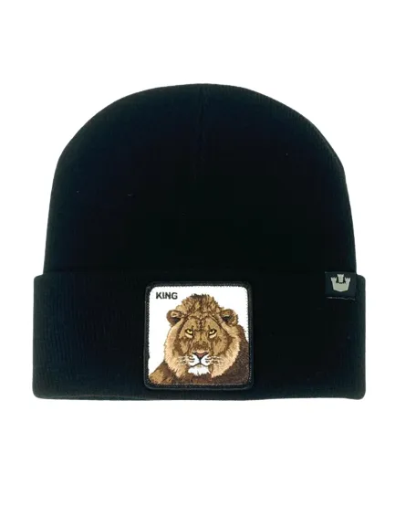 CUFFIA BEANIE NERA LEONE