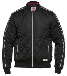 D555 Skipton Quilted Bomber Jacket - Black