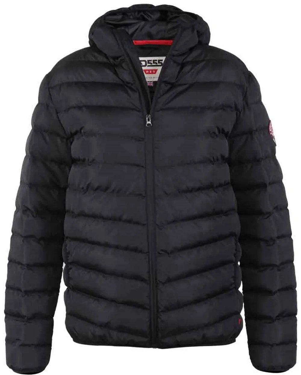 D555 Tawton Quilted Hood Jacket - Black