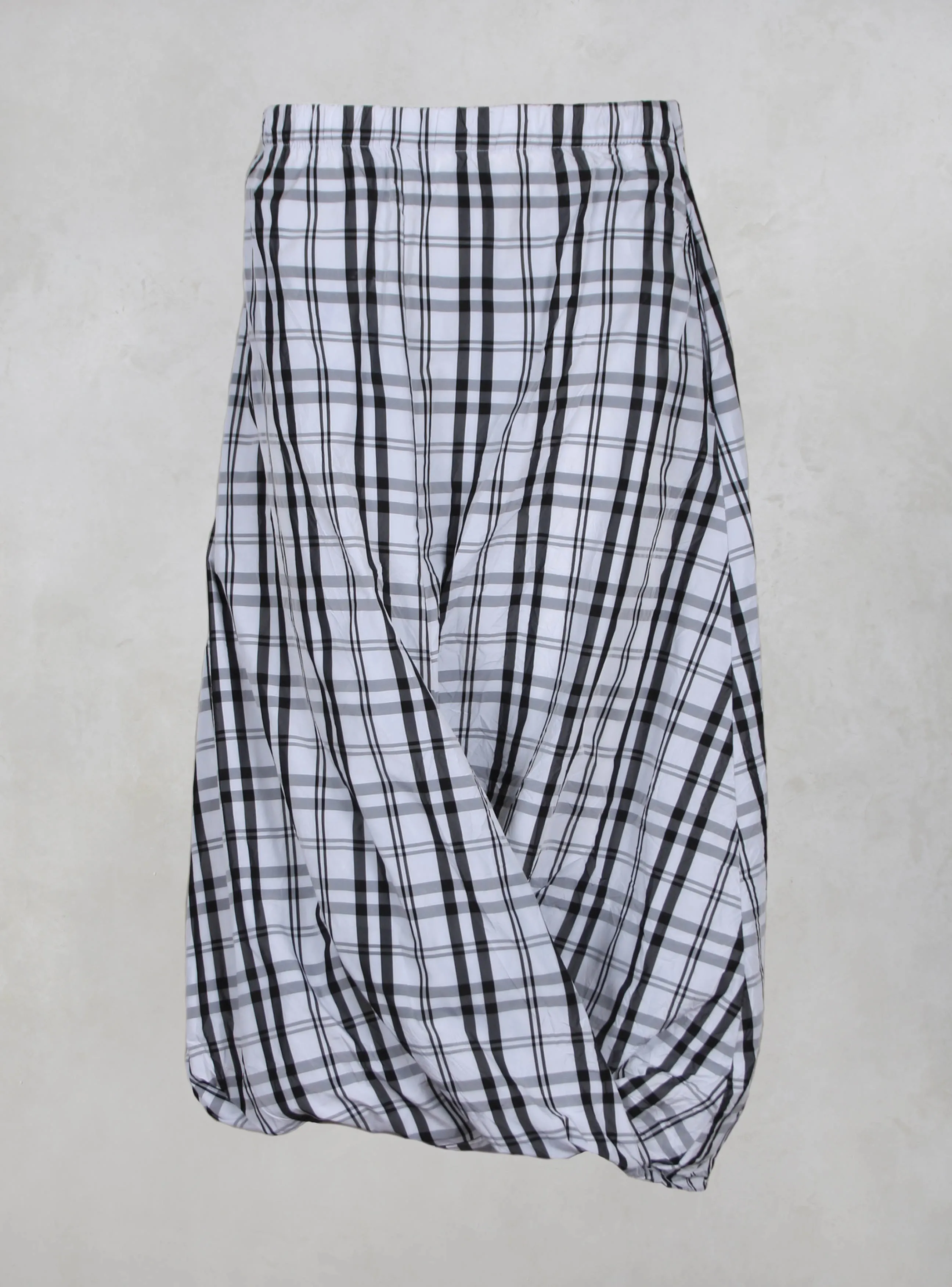 Dublin Tafetta Twisted Trouser/Skirt in Squares