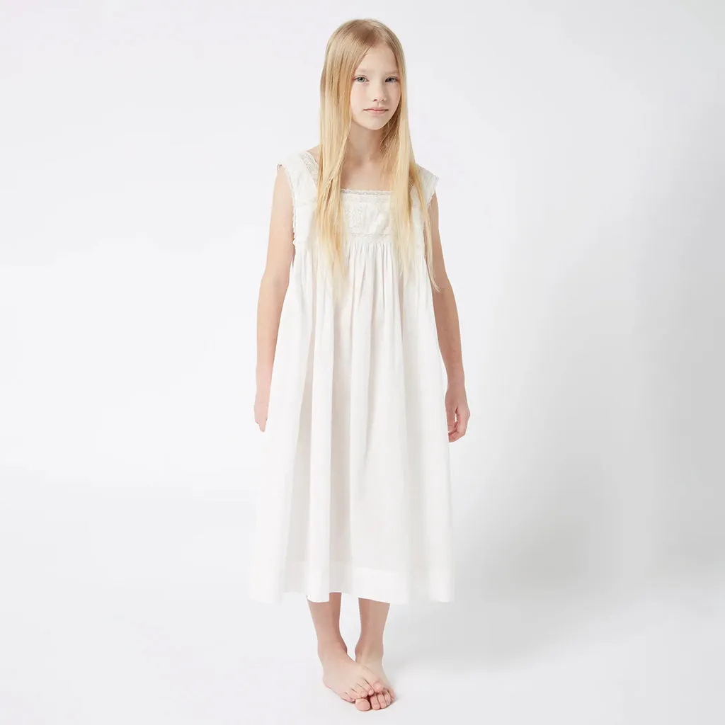 Faune Child Gardenia Dress Pure White