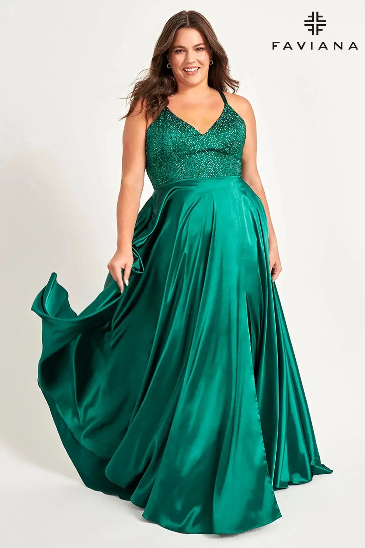 Faviana Plus Size Gown style 9524