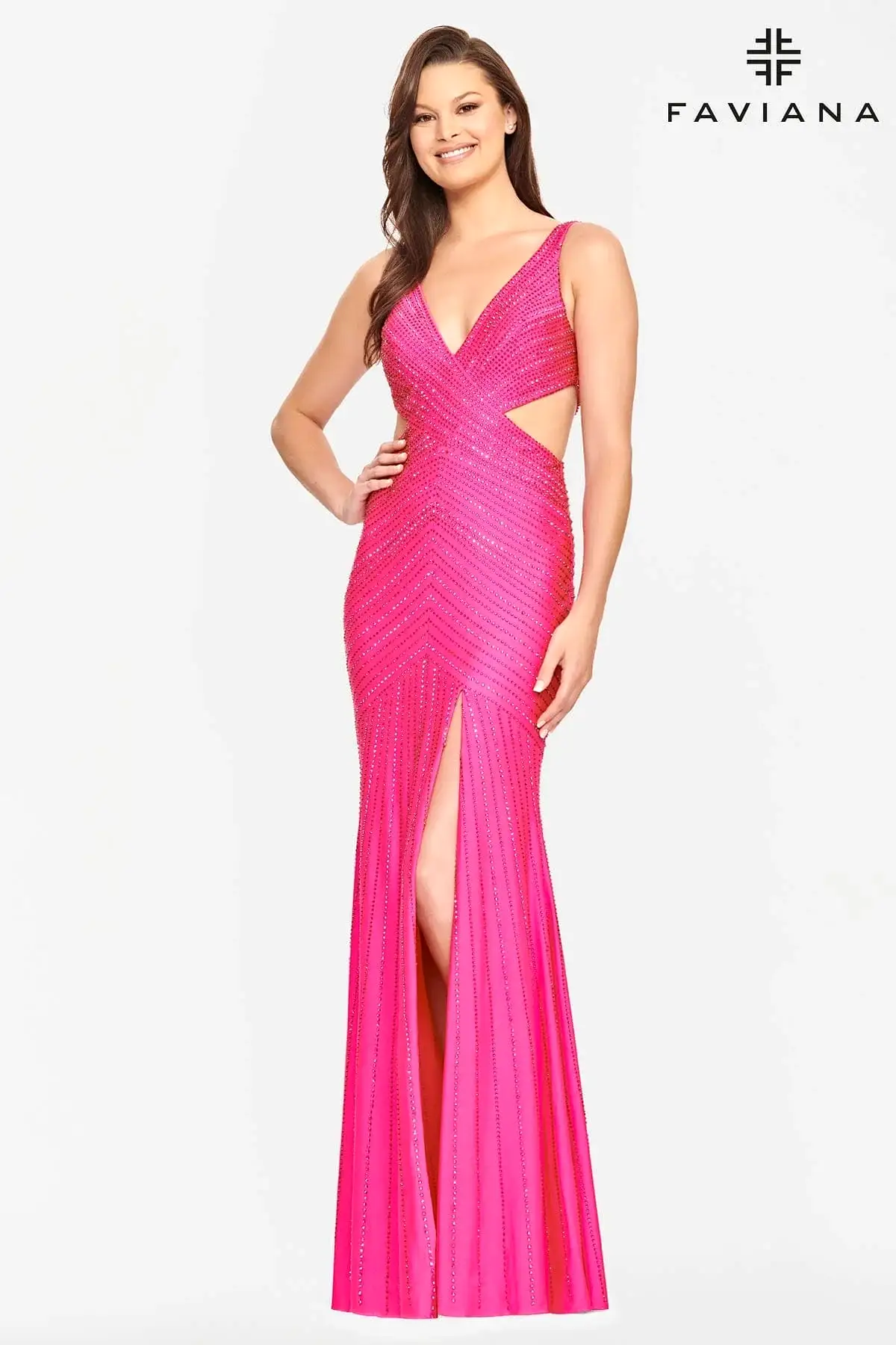 Faviana S10803 Cutout Gown