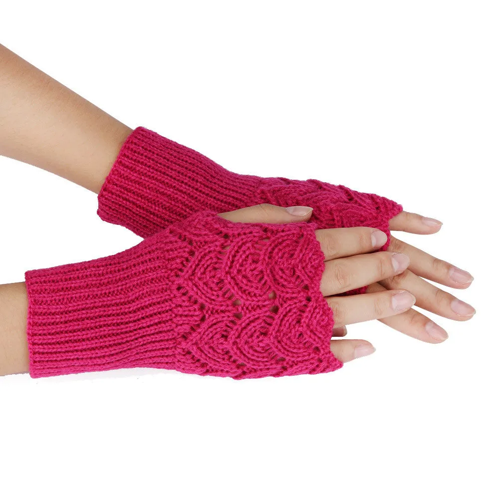 Feida Warm Brief Paragraph Knitting Half Fingerless Gloves Women Handschoenen