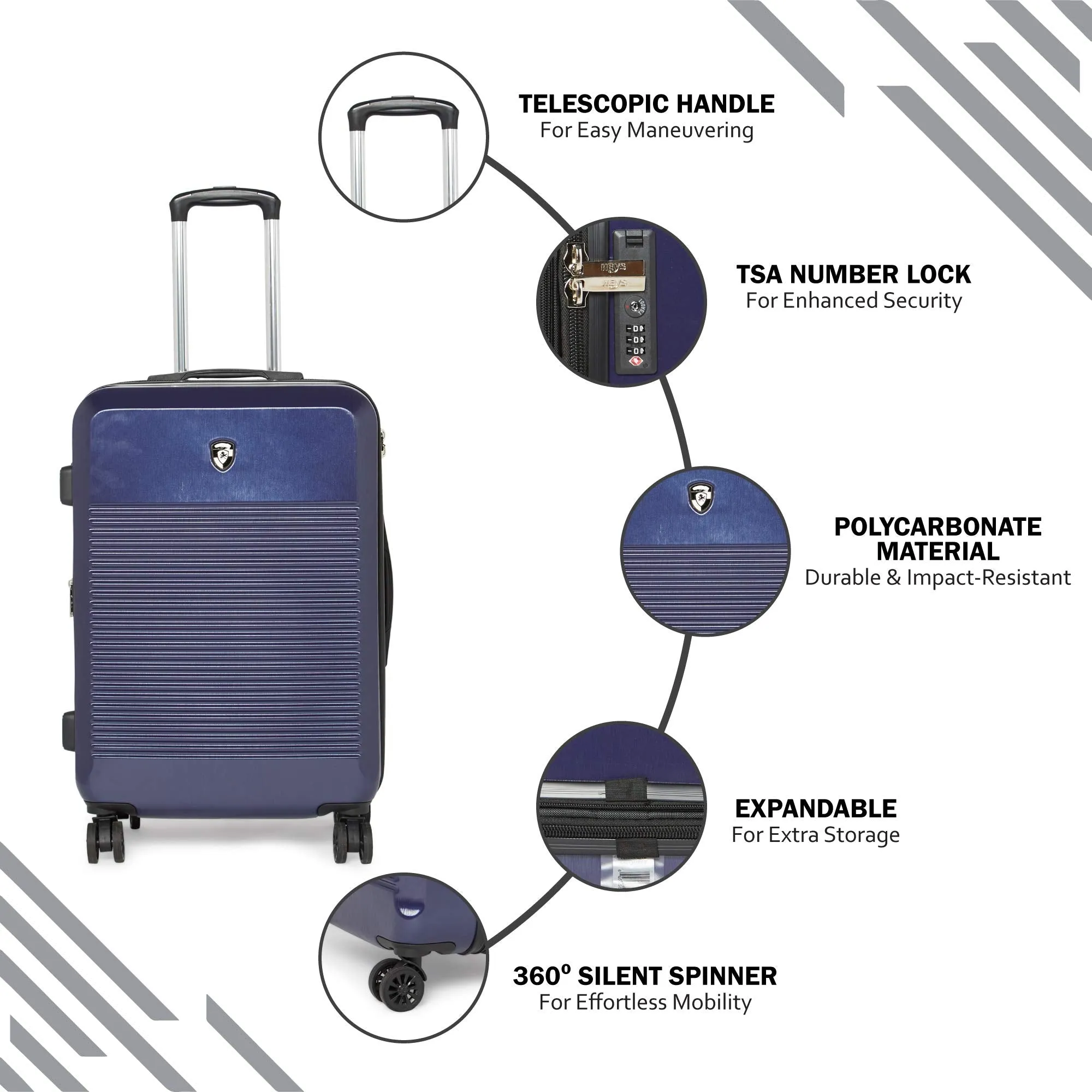 Heys America Terra-Lite 4-Wheel Spinner Hardside Luggage  