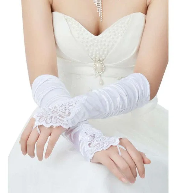 Hot Selling Women gloves For Gloves With Nice Beadings Elbow Length Gloves For Women Female Gloves SM6