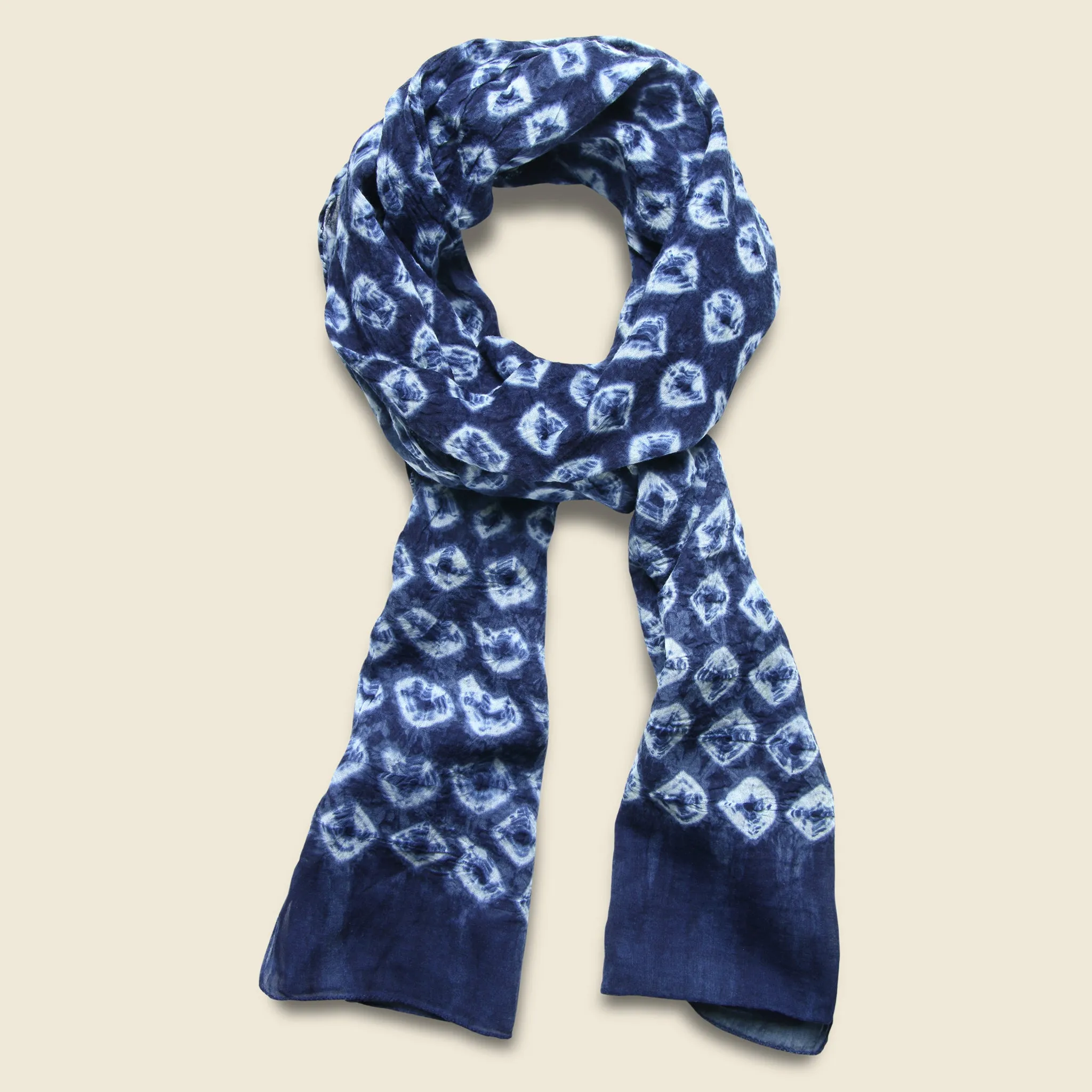 Indigo Dot Scarf - Blue