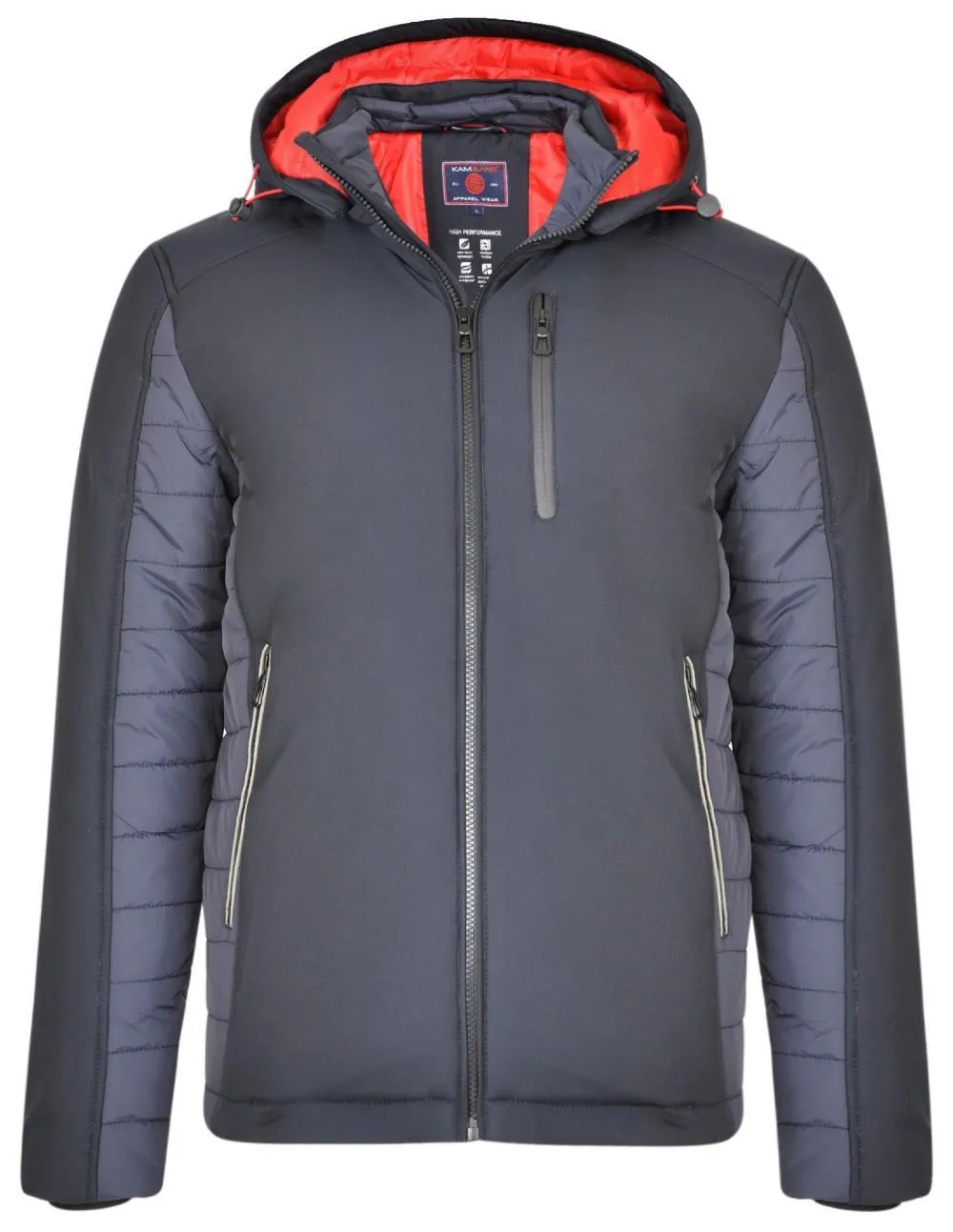 Kam Hooded Performance Jacket - Navy