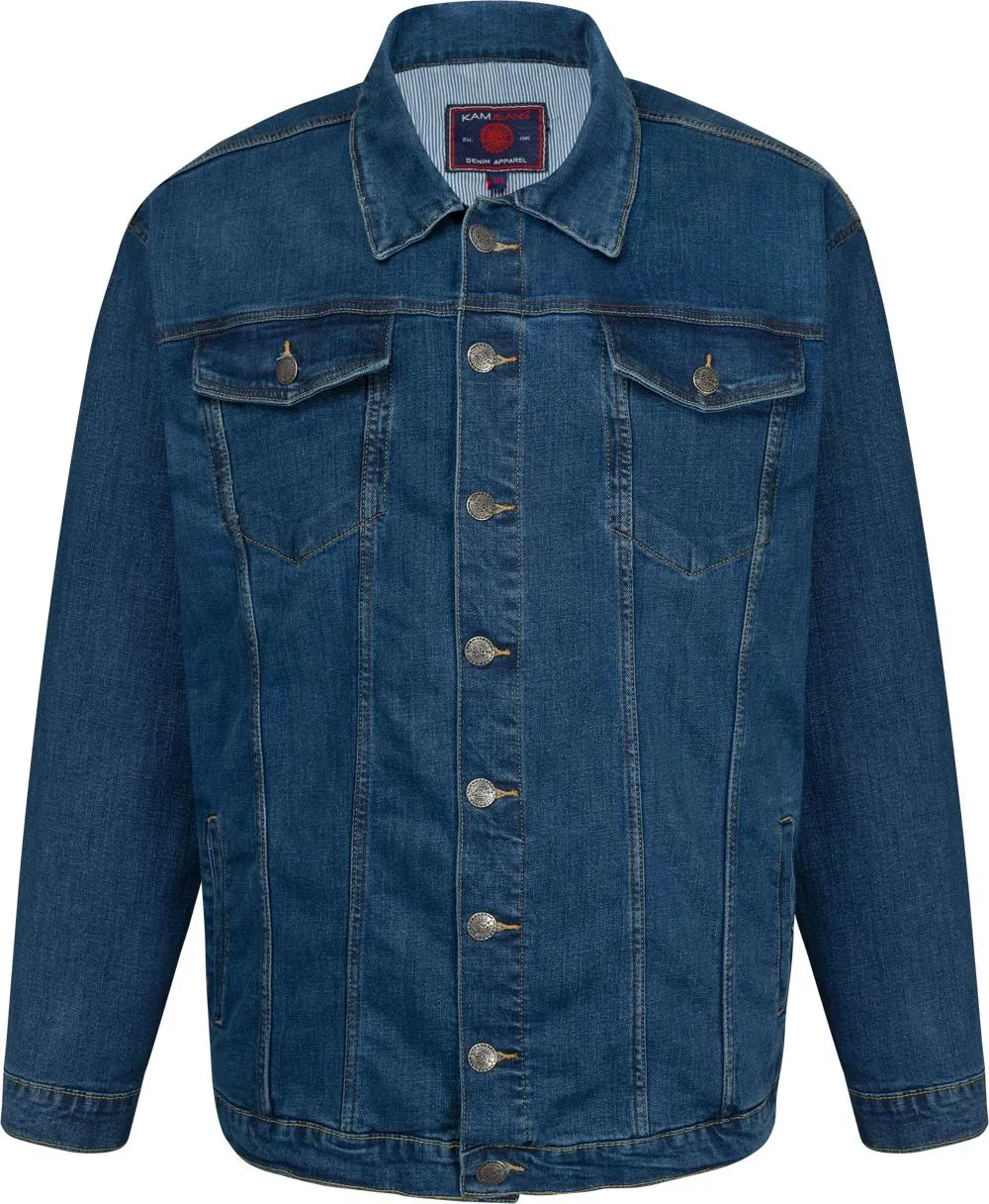 Kam Western Denim Stretch Jacket - Stonewash