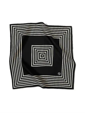 LE SCARF NO. 14 CREME & BLACK