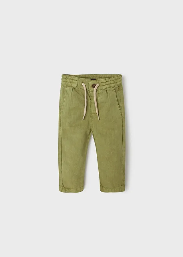 linen relax pant for baby boy - Bayleaf