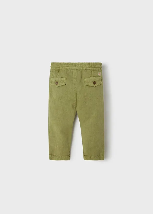 linen relax pant for baby boy - Bayleaf