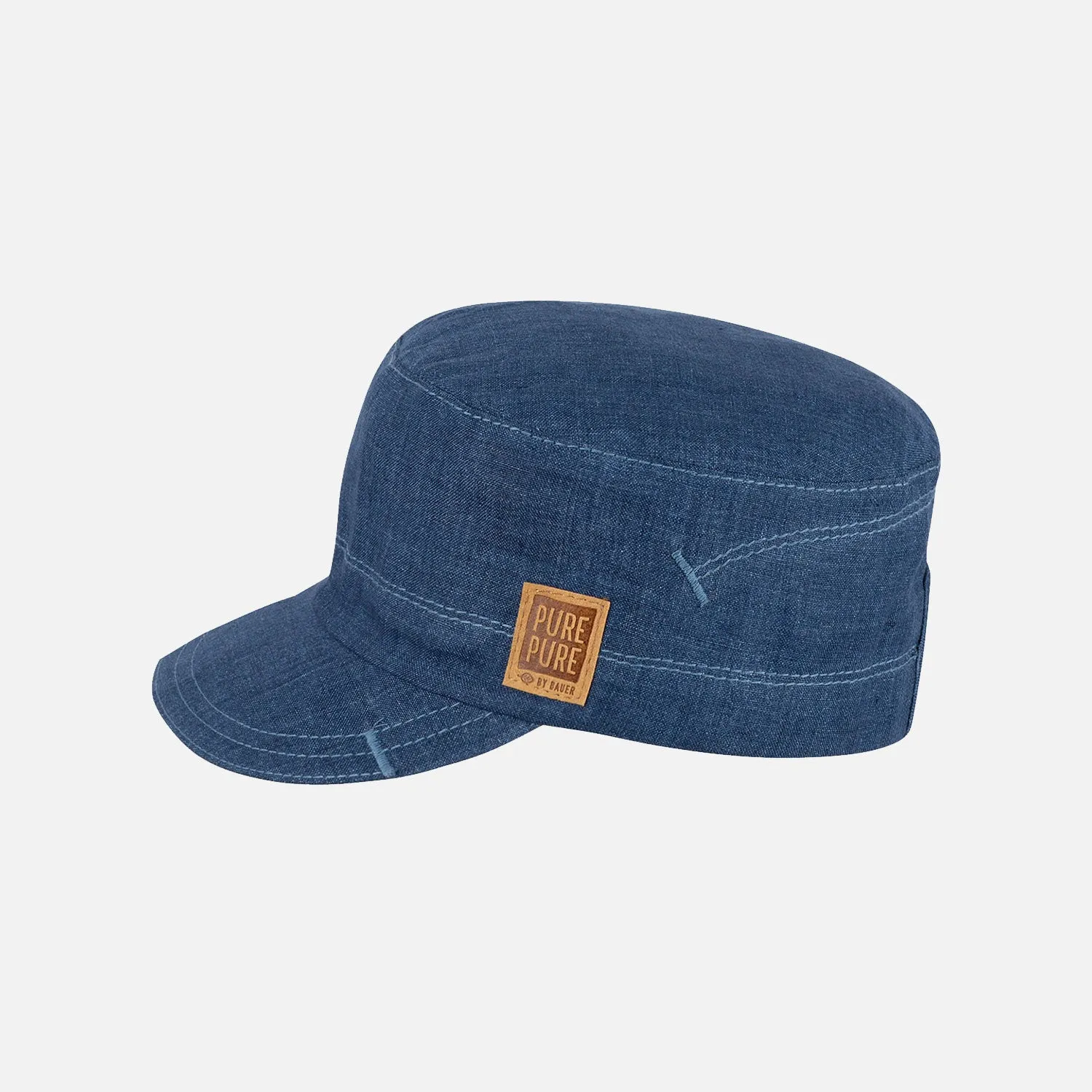 Linen Sun Cap - Steel Blue