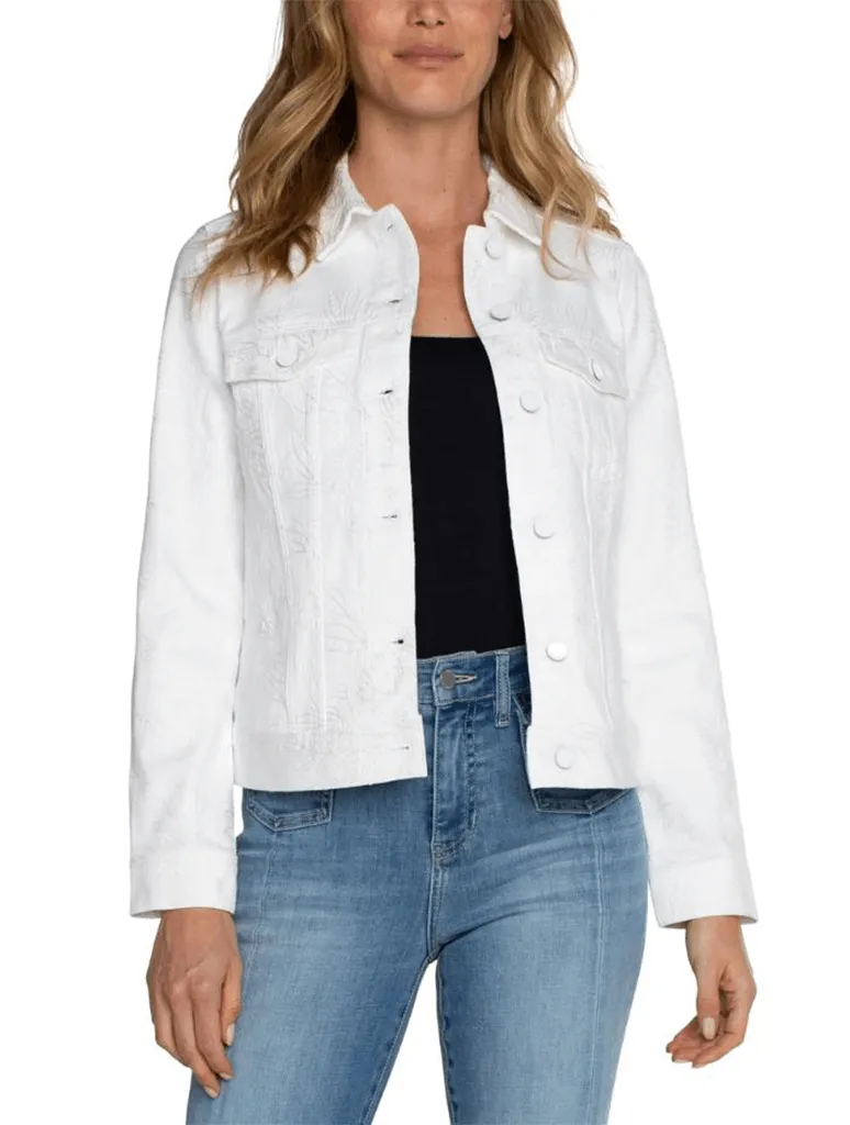 Liverpool Classic Jean Jacket in Bright White