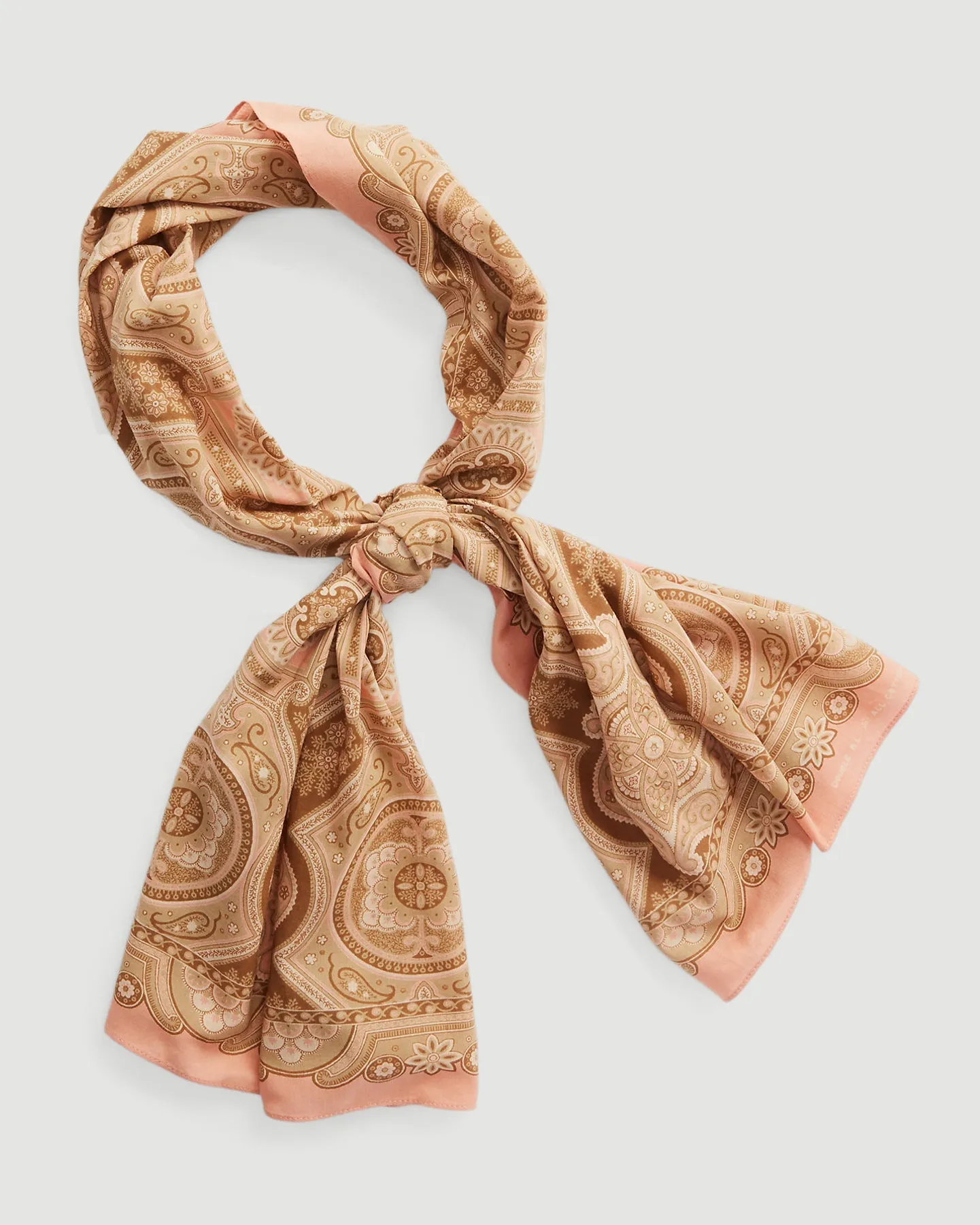 Medallion Scarf Faded Pink/Cream/Brown