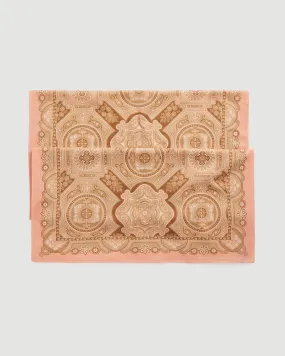 Medallion Scarf Faded Pink/Cream/Brown