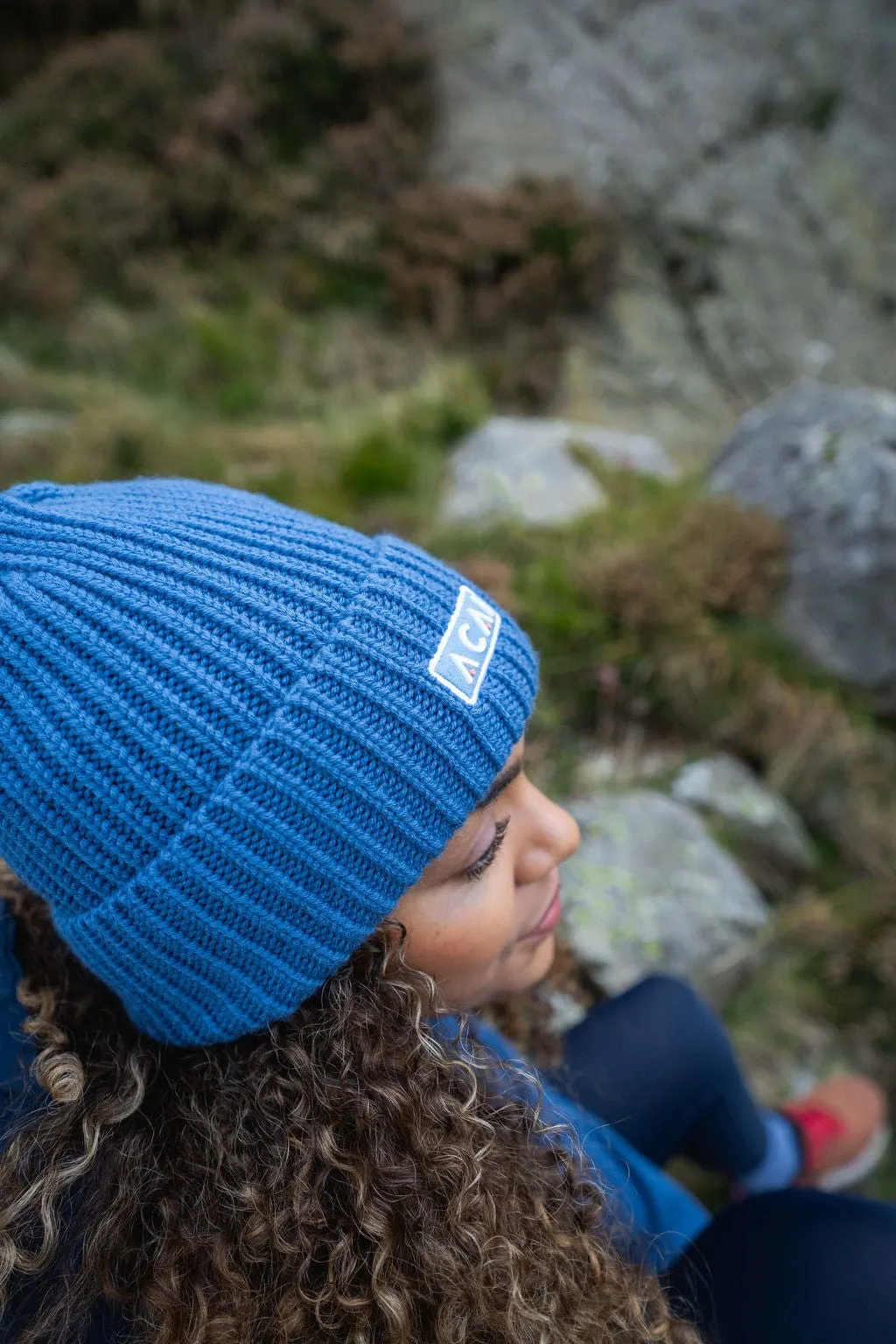 Merino Wool Beanie - Steel Blue