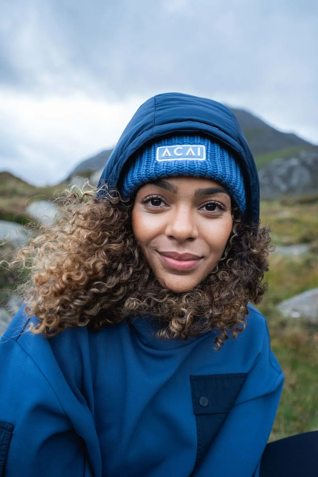 Merino Wool Beanie - Steel Blue