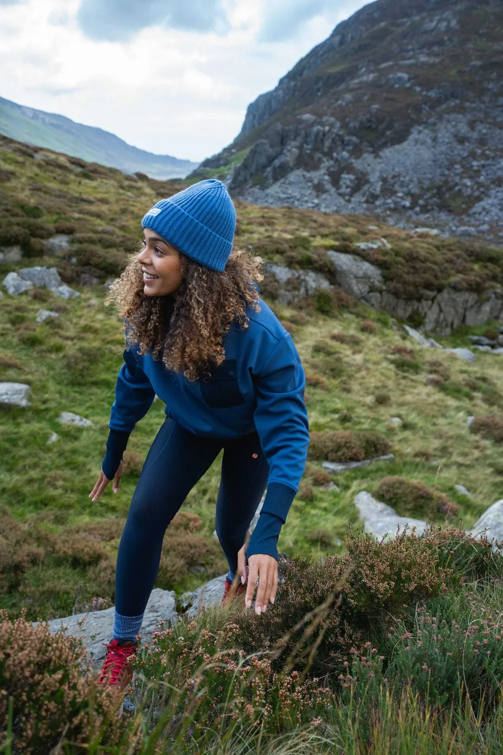 Merino Wool Beanie - Steel Blue