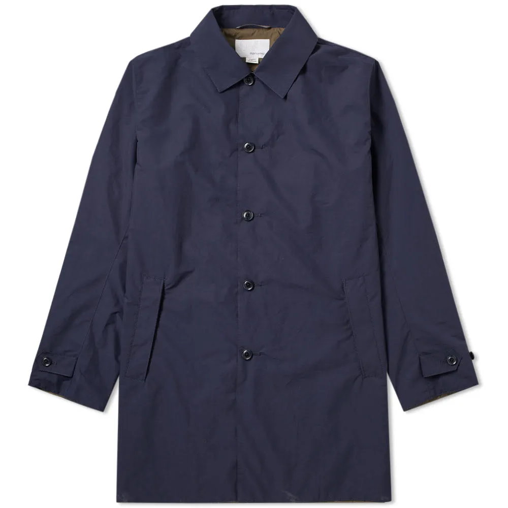 Nanamica Micro Polyester Taffeta Soutien Collar CoatNavy