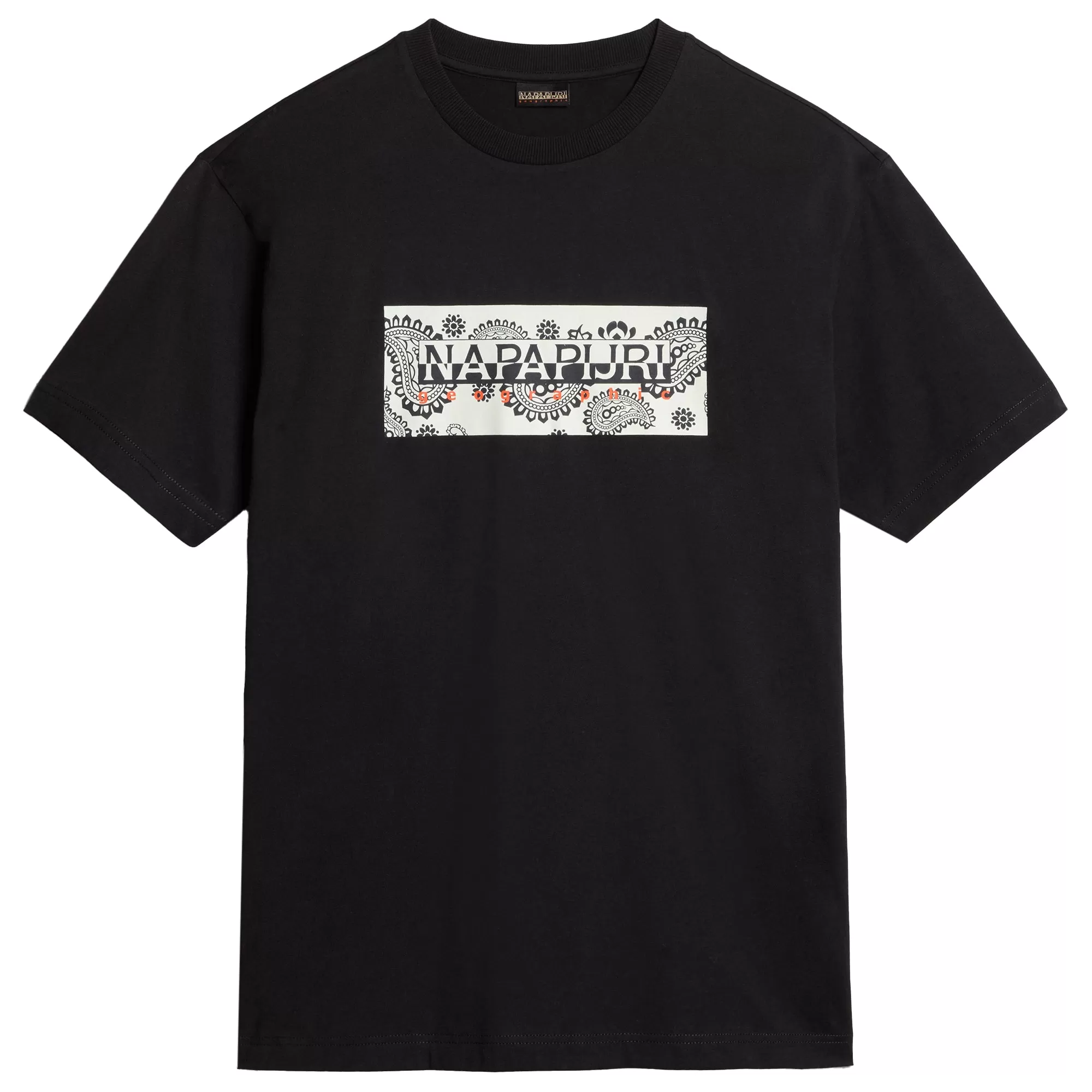 Napapijri Andesite 'Paisley Pack' Tee - Black