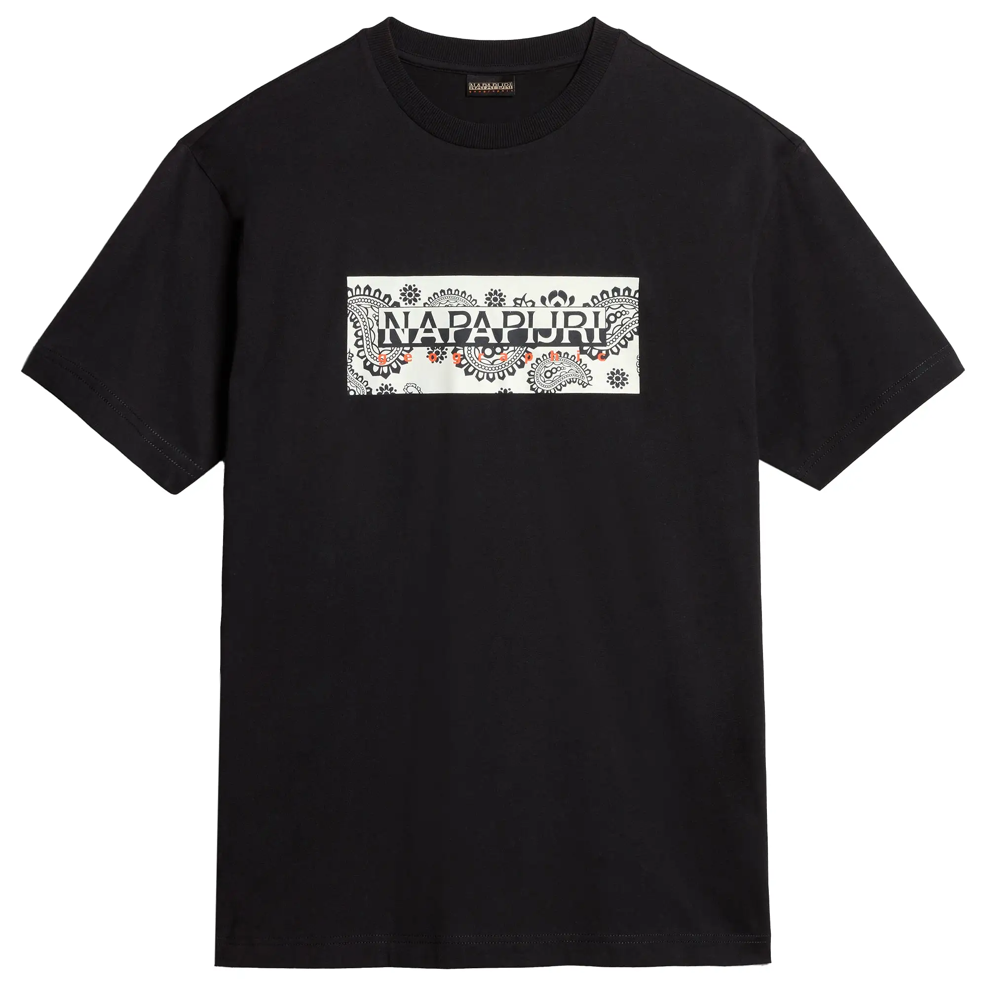 Napapijri Andesite 'Paisley Pack' Tee - Black