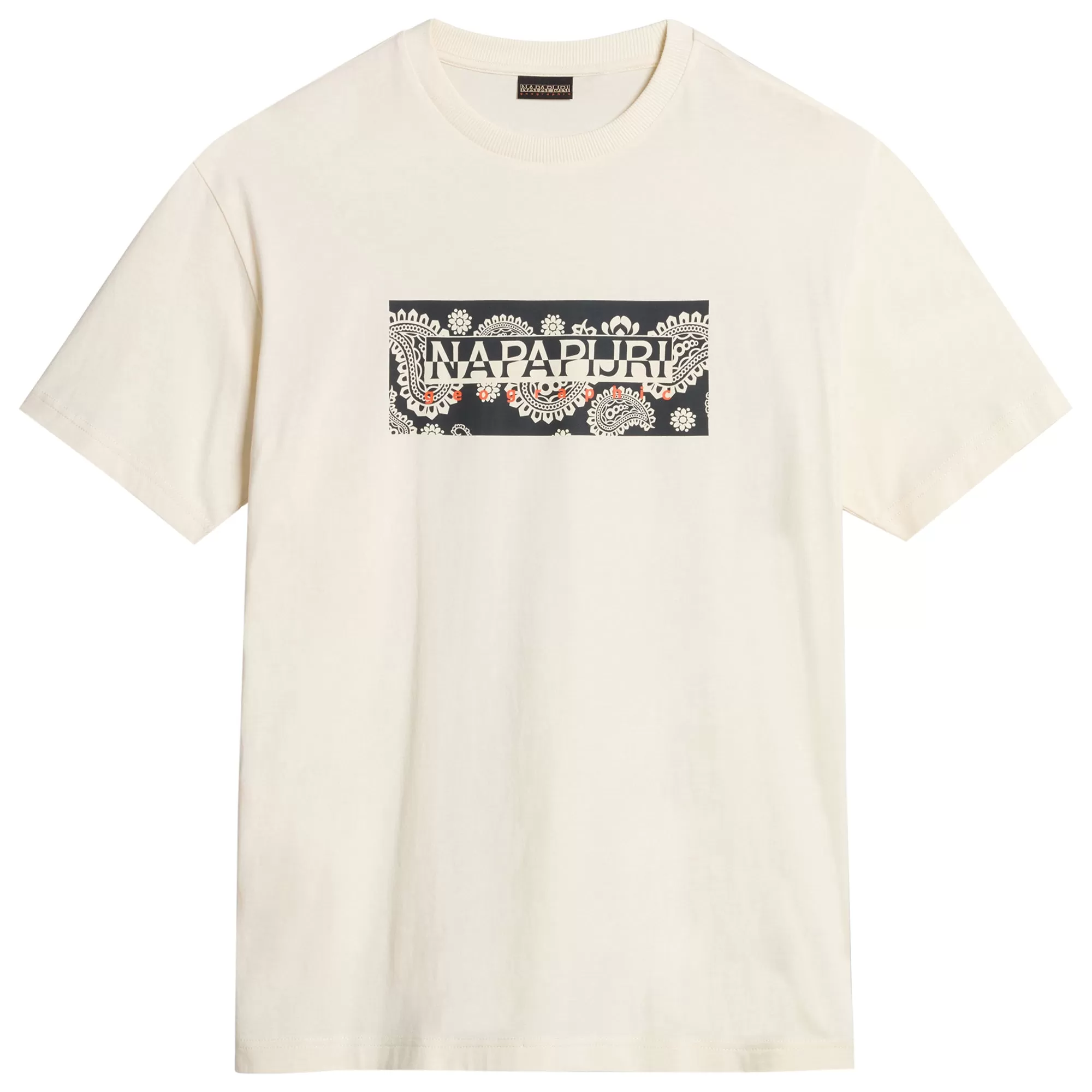 Napapijri Andesite 'Paisley Pack' Tee - Whisper White